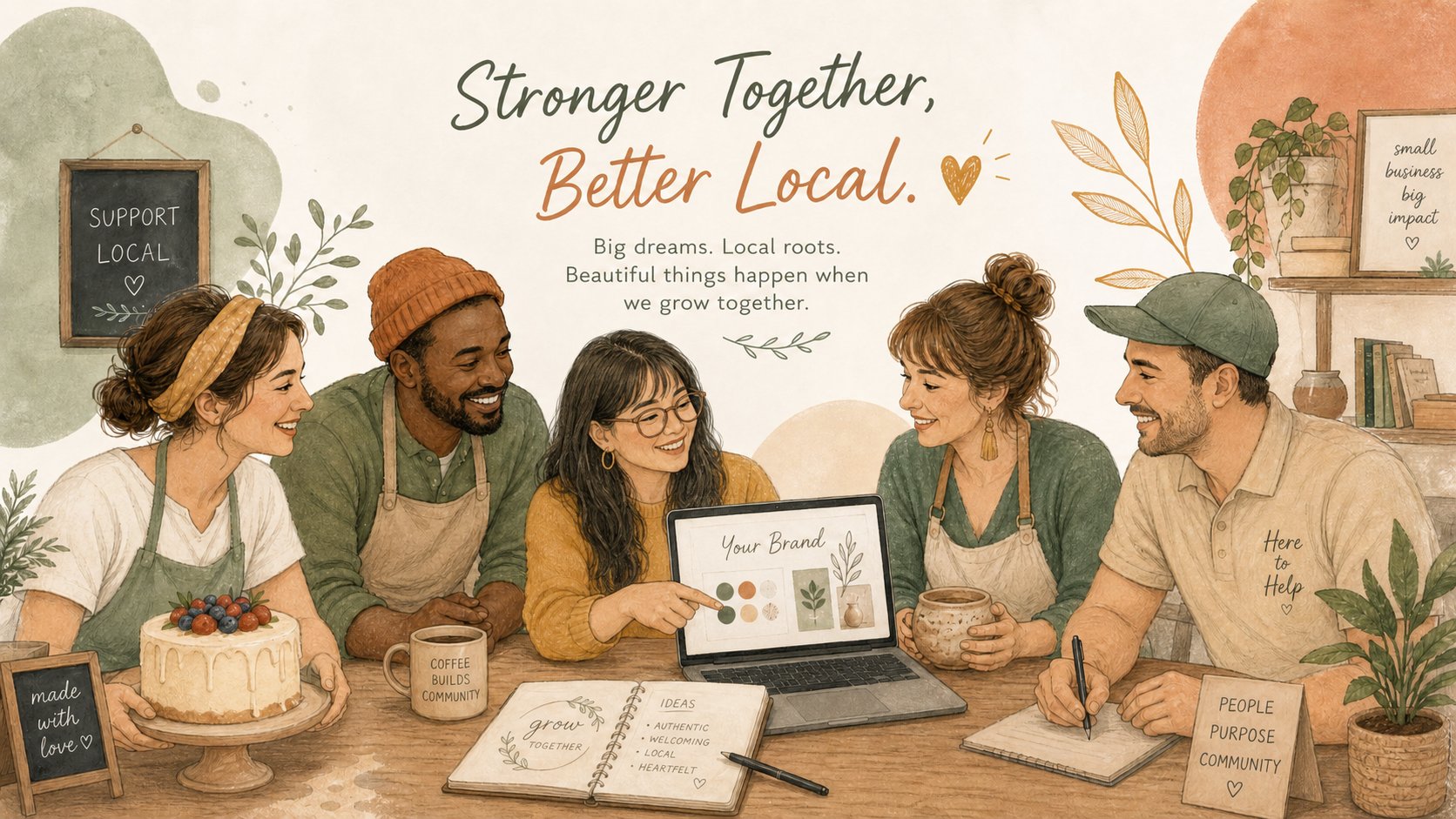 GoodnessCities team helping local businesses